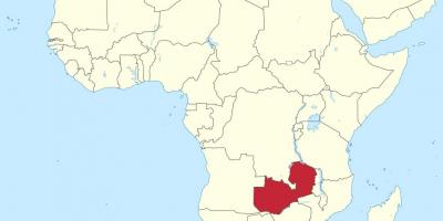 아프리카의 지도를 보여주는 잠비아